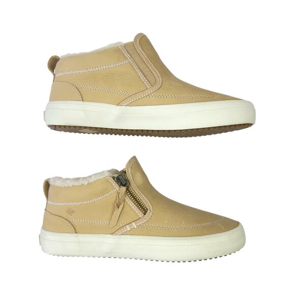 Sperry Women's Crest Side Zip Cozy Sneaker Boot Size 6.5 Khaki Suede STS87905 - Picture 4 of 11